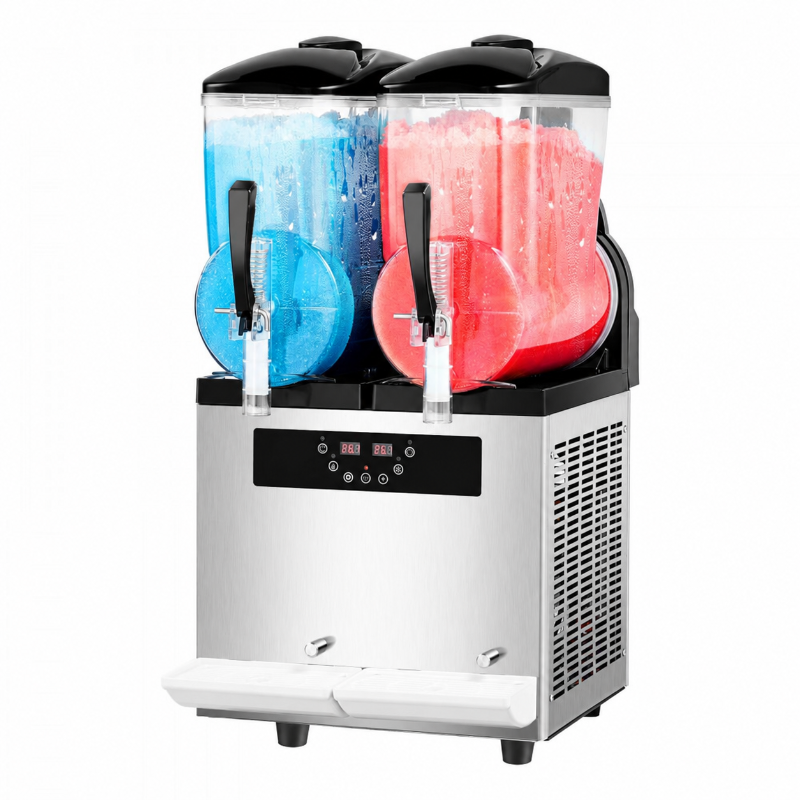 Máquina comercial para granizados de doble tanque, 12 L x 2