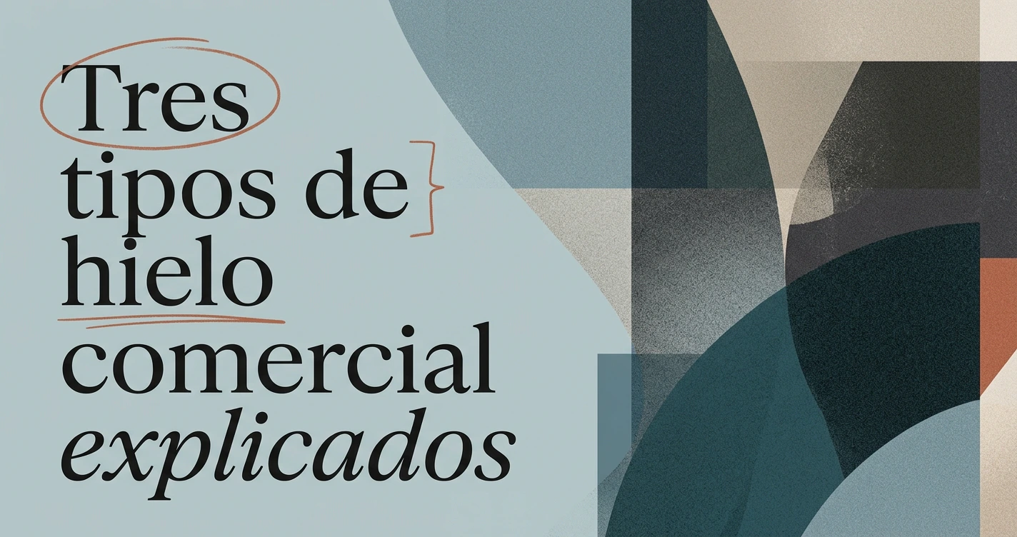 Tipos de hielo comercial: cubo, escama y nugget