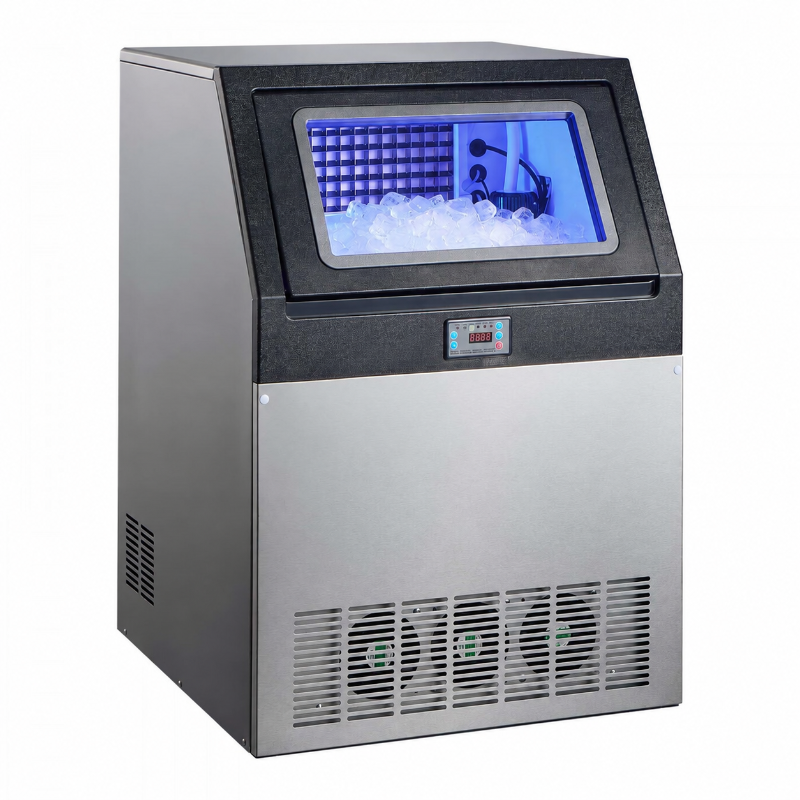 Máquina de hielo comercial de acero inoxidable, 360 lbs/24h