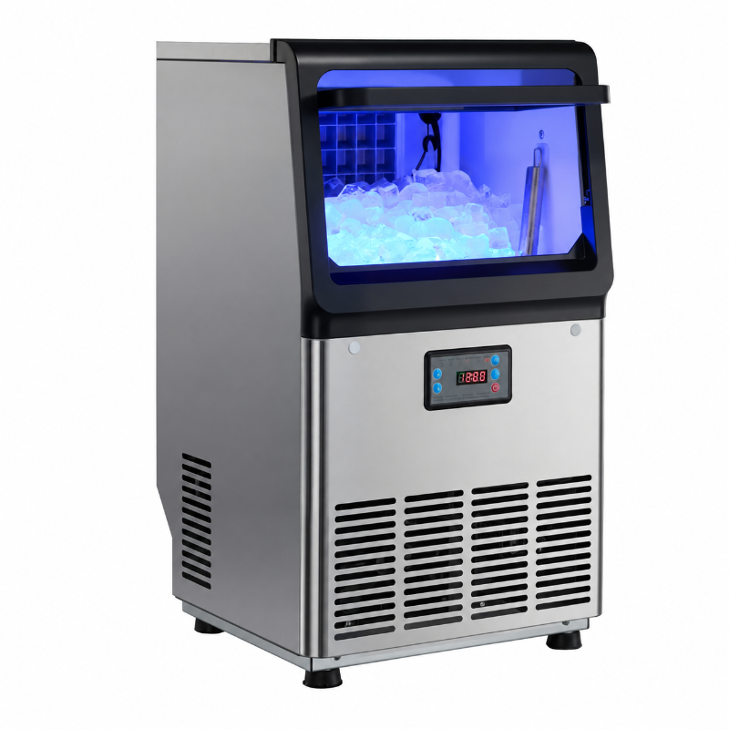 Máquina de hielo de acero inoxidable bajo mostrador, 90 lbs/24h
