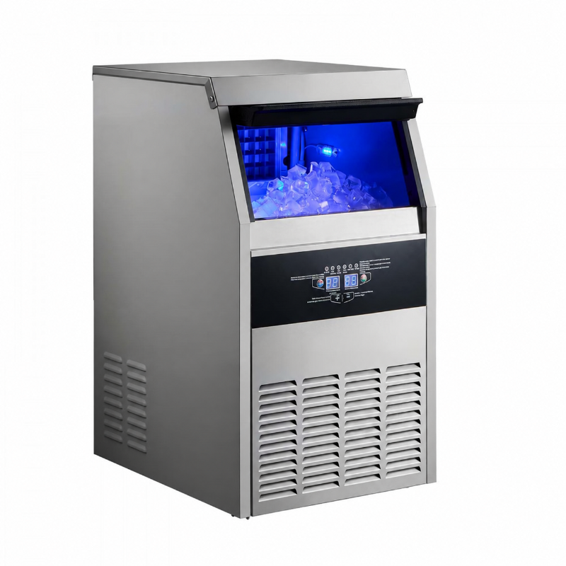 Máquina comercial de hielo de 160 lbs/24h con almacenamiento de 30 lbs