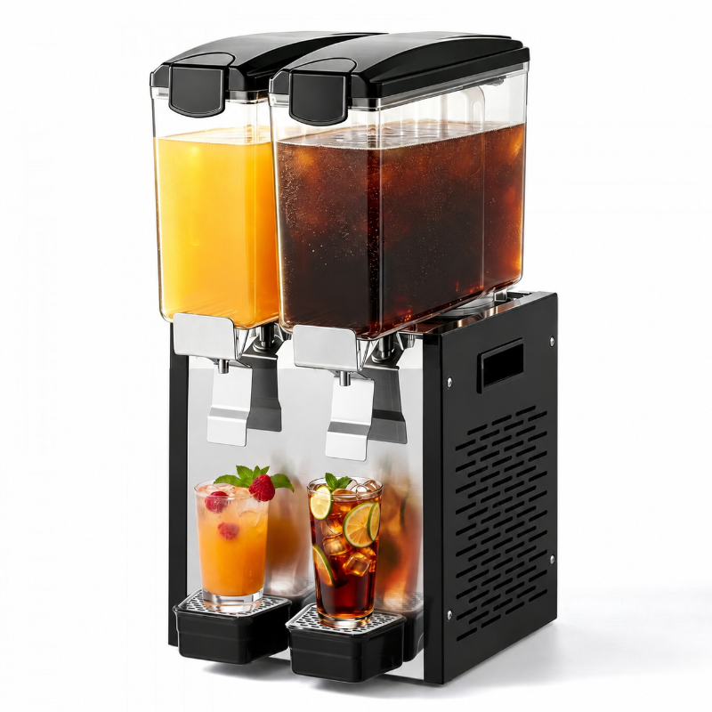 Dispensador comercial de bebidas frías con 2 tanques de 10 L / 10.6 QT cada uno